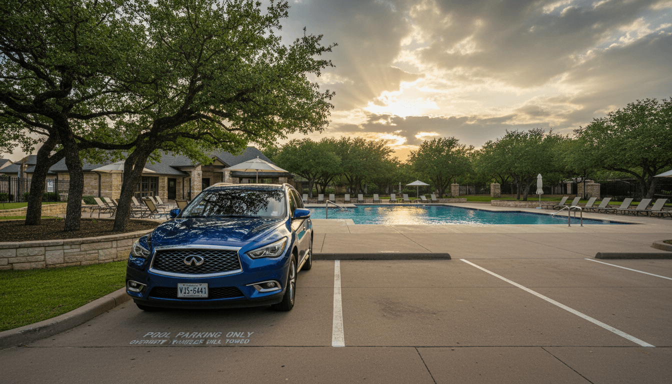 Austin Homeowners Association - Notice Regarding Unauthorized Overnight Parking at Pool Area