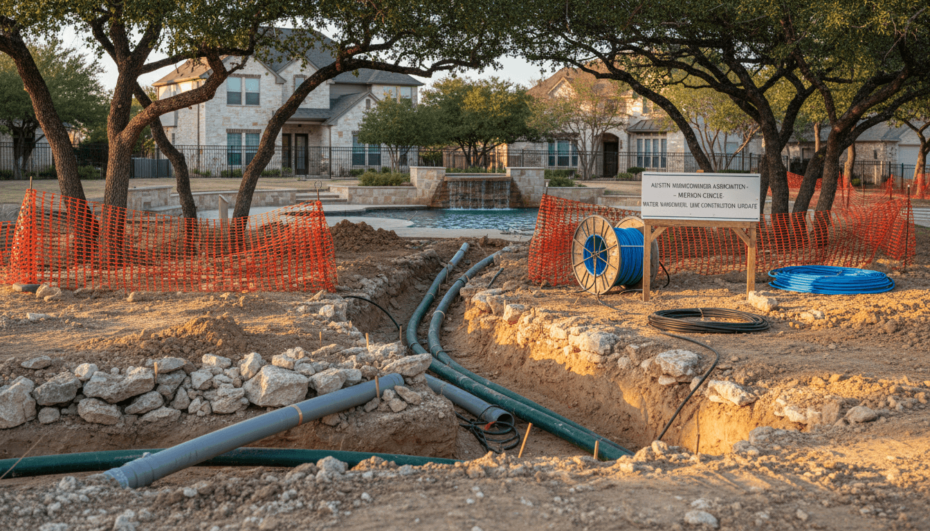 Austin Homeowners Association - Merion Circle Water & Wastewater Line Construction Update
